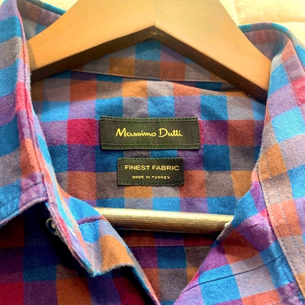 Mossimo Dutti Men’s finest fabric shirt - blue and purple